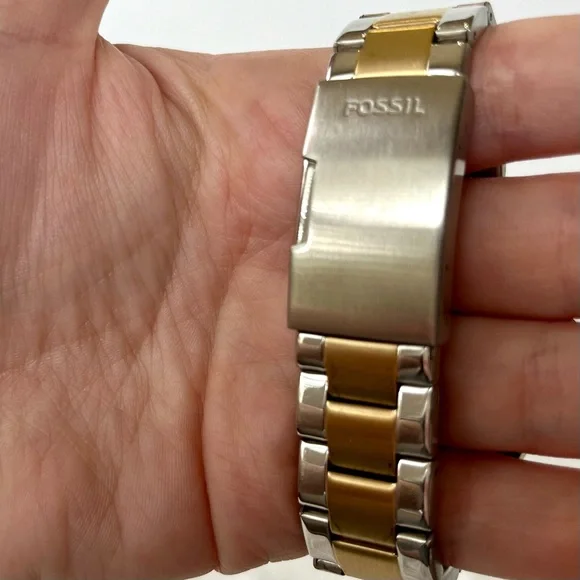 Fossil Riley Women's Watch with Crystal Accents Gold and Silver Toned